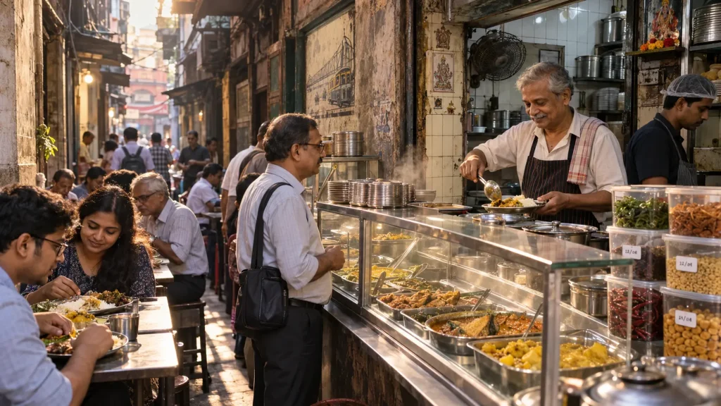 Traditional Dacres Lane food stall in Kolkata adopting modern hygiene practices while preserving its heritage character
