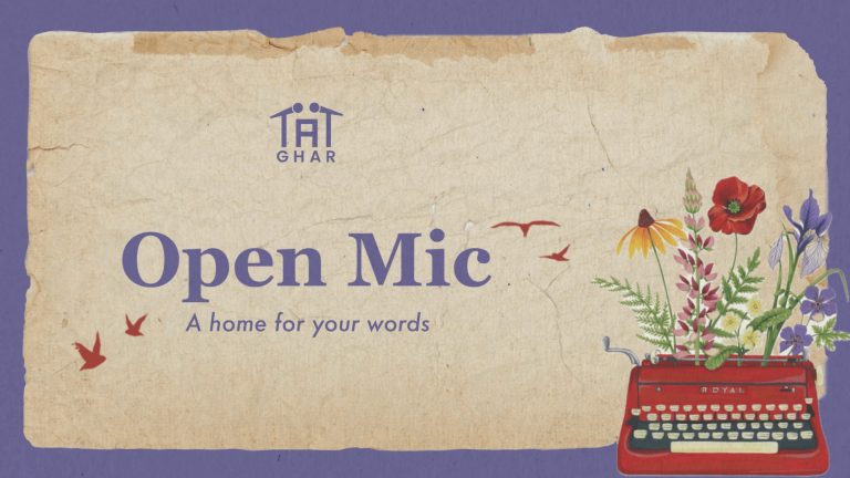 Ghar — An Open Mic for Words by Tape A Tale official event artwork