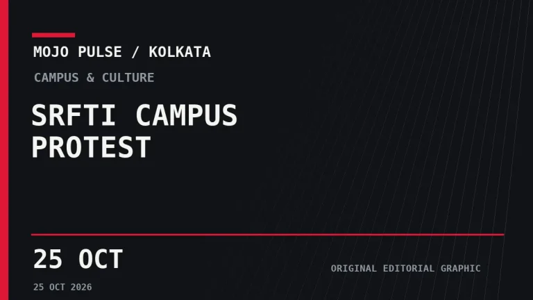 SRFTI Protest Deepens: Students Allege Facility Restrictions, Institute Defends Action 3 SRFTI Protest Deepens: Students Allege Facility Restrictions, Institute Defends Action - Mojo Pulse editorial graphic