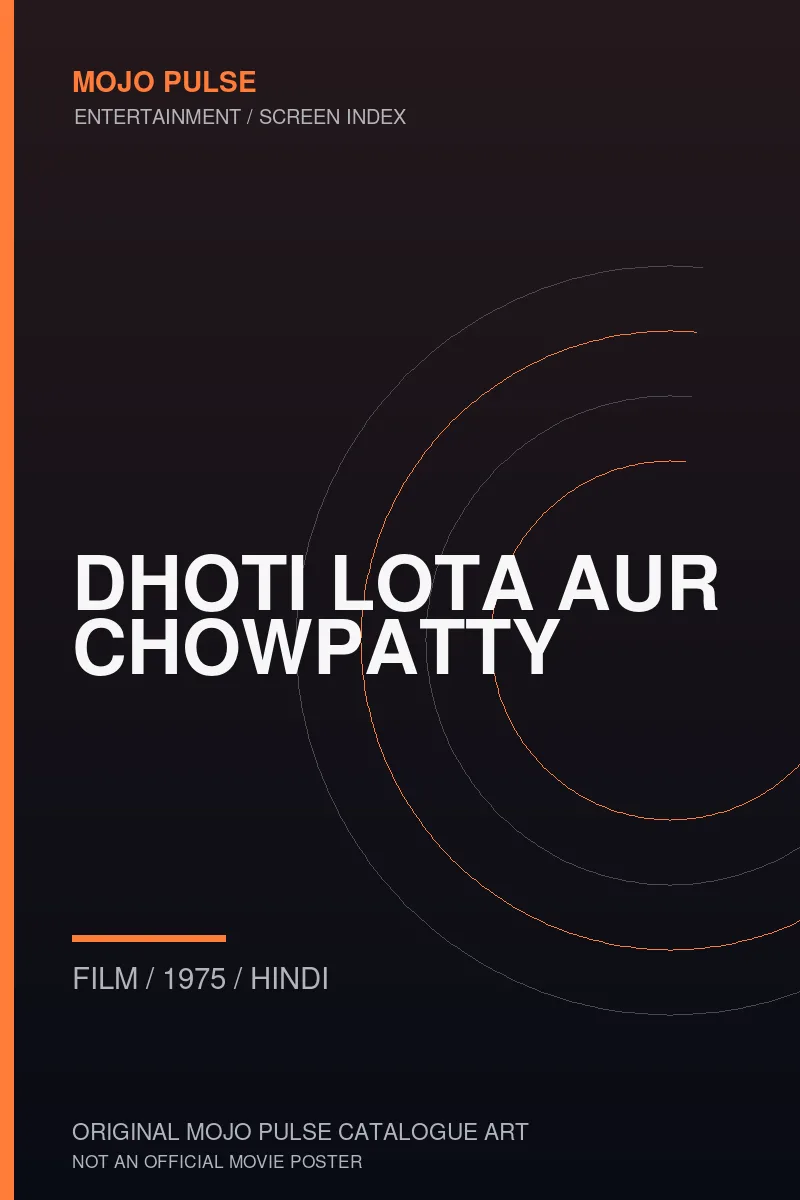 Mojo Pulse original catalogue cover for Dhoti Lota Aur Chowpatty (not an official poster)