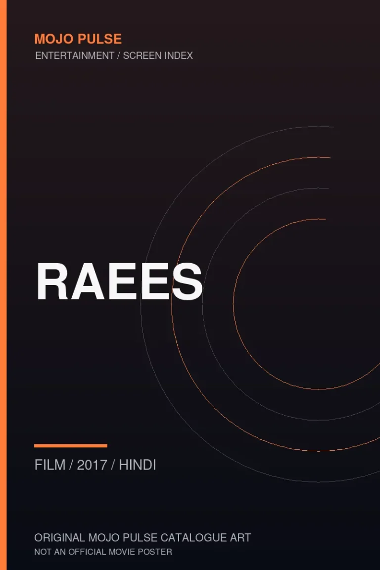 Raees 1 Mojo Pulse original catalogue cover for Raees (not an official poster)