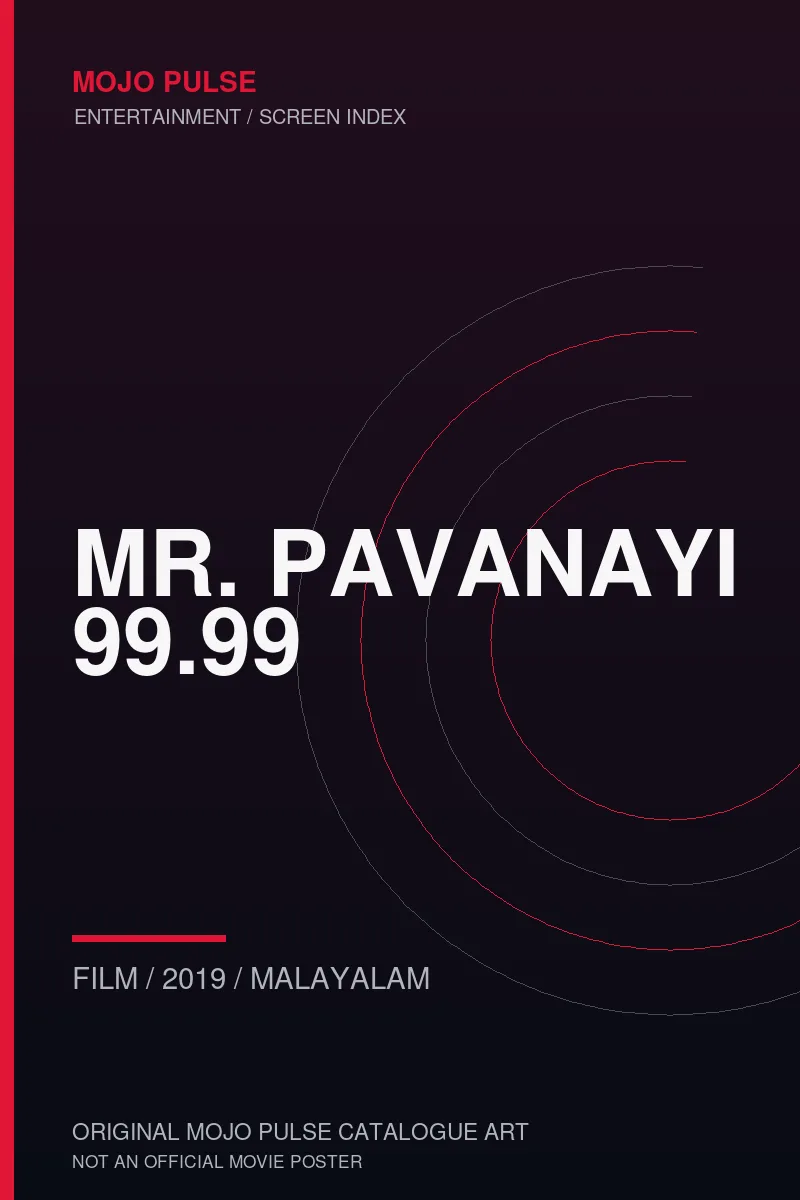 Mojo Pulse original catalogue cover for Mr. Pavanayi 99.99 (not an official poster)