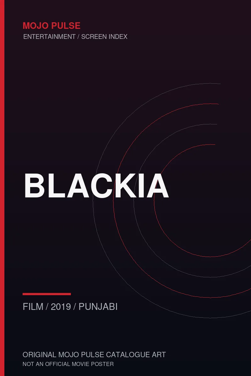 Mojo Pulse original catalogue cover for Blackia (not an official poster)