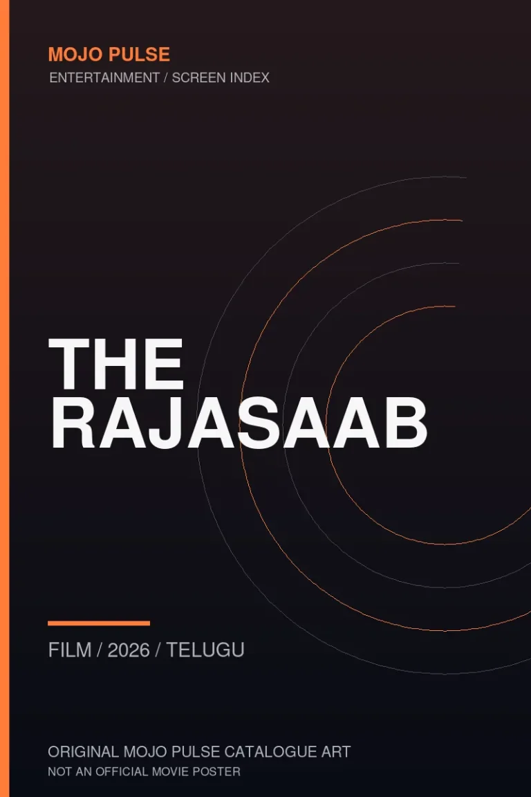 The RajaSaab 1 Mojo Pulse original catalogue cover for The RajaSaab (not an official poster)